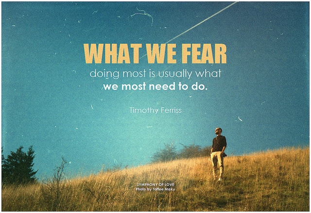 What we fear: Timothy Ferriss quote