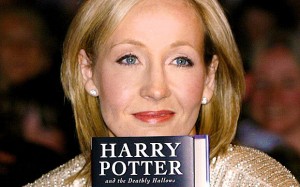 There’s no such thing as a ‘real’ writer -jk-rowling-photo-with-Harry-potter-book