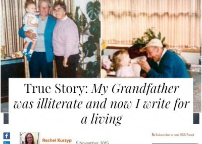 My Grandfather was illiterate and now I write for a living